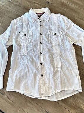 SOVEREIGN CODE Long Sleeve Button Down in White Size XXL